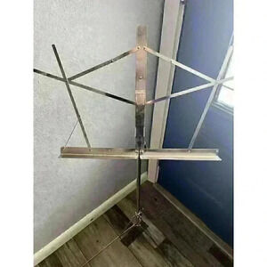 vintage BELMONTE Adjustable Folding Travel Professional Music Stand Chrome